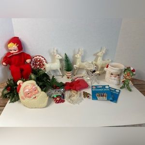 Vintage mid century vintage Christmas lot junk drawer